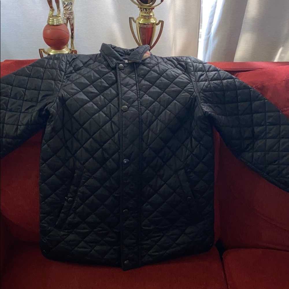 Black Burberry coat